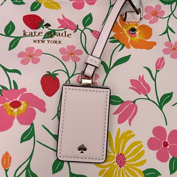 Kate Spade KG752 Strawberry Garden Large Tote | Pink Multi Floral | NWT $399 - Picture 7 of 11